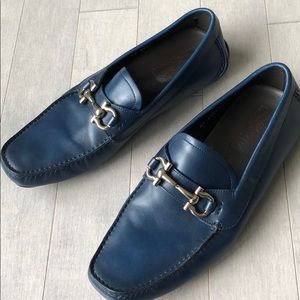 Ferragamo shoes blue Clearance